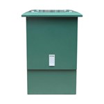 Caixa de distribuição externa em aço inoxidável para cabos de alta tensão DFW-12/630, 10 kV, uma entrada e três saídas.