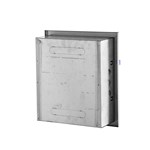 Caixa de interruptor de ar em aço inoxidável para montagem na parede com porta.