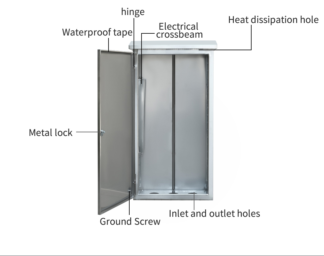 Caixa externa em aço inoxidável com pedestal