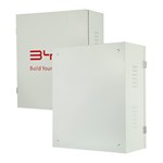 Caixa para carregador de veículos elétricos com entradas para cabos