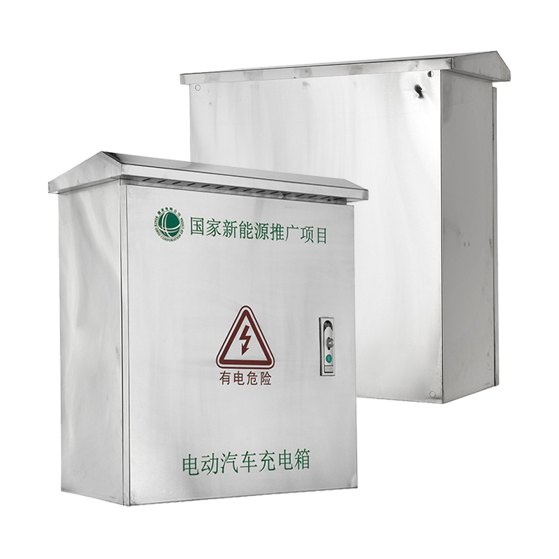 Caixa de proteção para carregador de veículos elétricos em aço inoxidável IP66