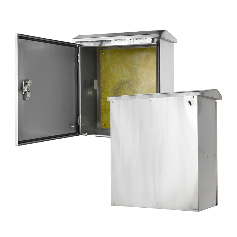 Caixa de carregamento para veículos elétricos em aço inoxidável para prédios residenciais.