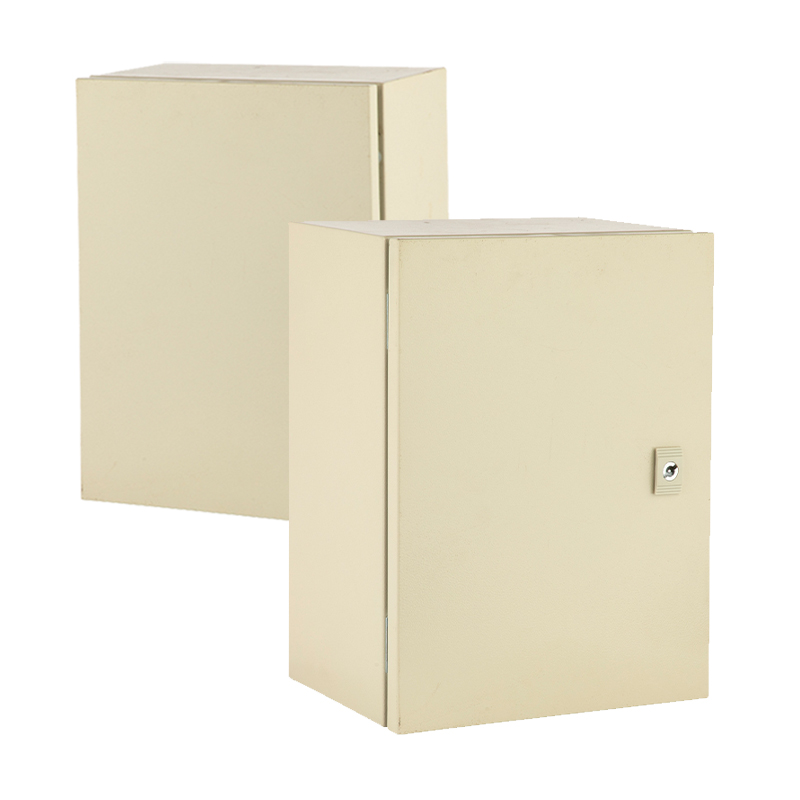 Armário elétrico externo com porta com fechadura