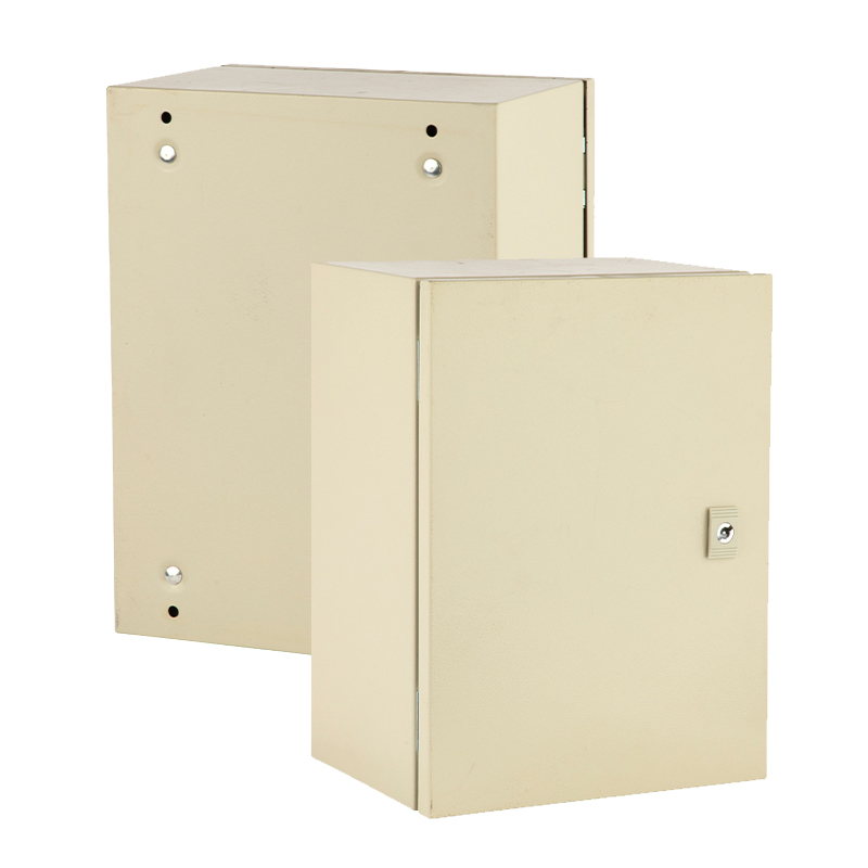 Caixa elétrica em aço macio com revestimento em pó.