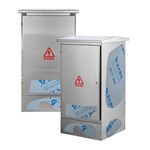 Armário de rede em aço inoxidável com 600 mm de largura