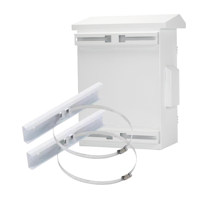 Caixa de monitoramento externo com furos para montagem