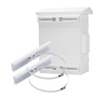 Caixa de monitoramento externo com furos para montagem