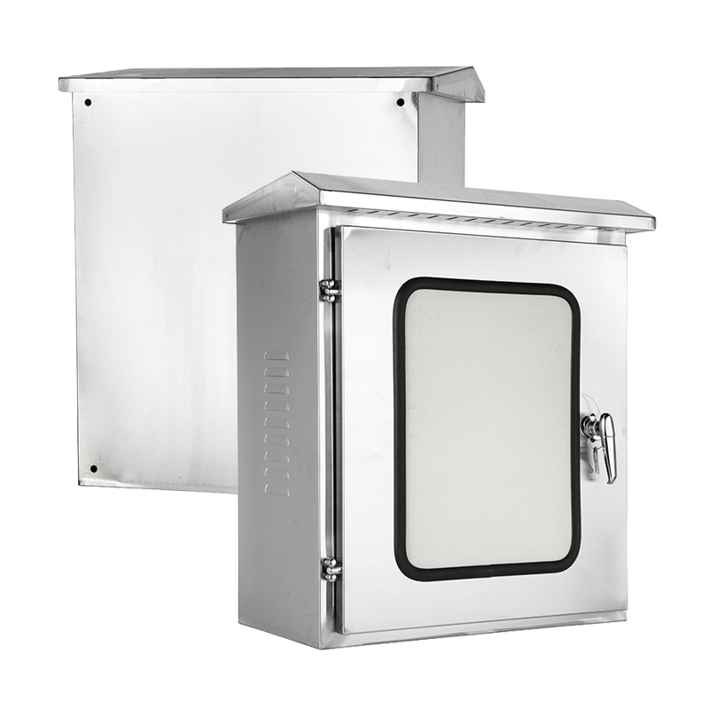 Caixa elétrica em aço inoxidável com duas portas