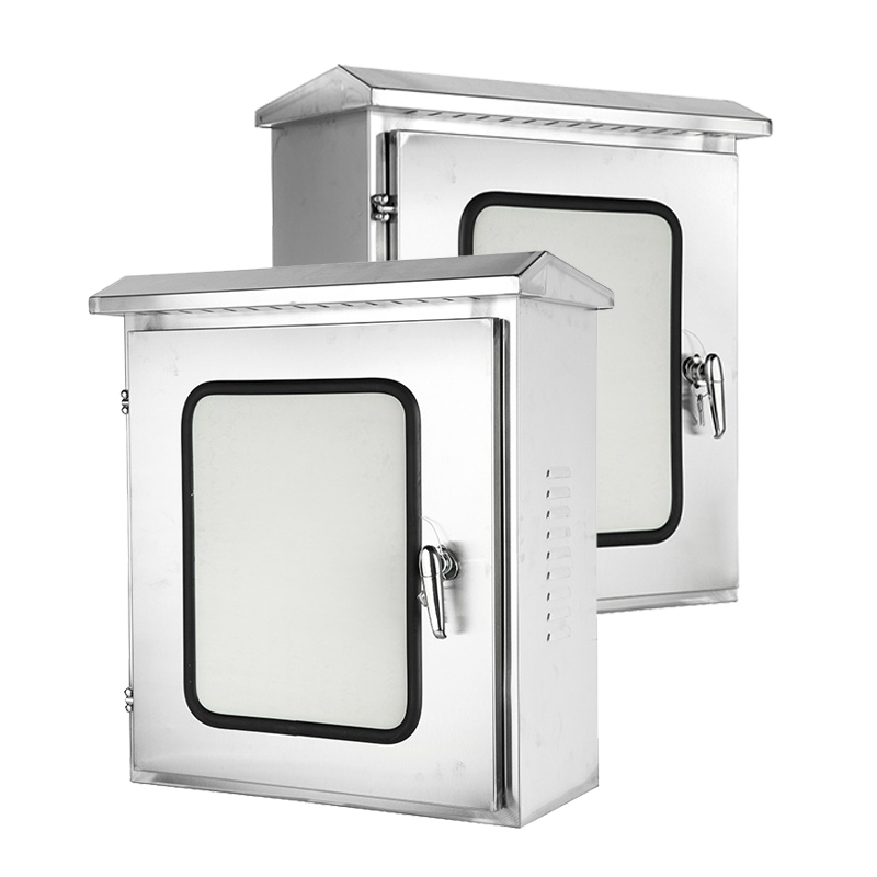 Armário de distribuição em aço inoxidável com duas portas