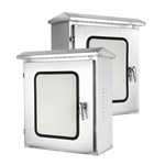 Armário de distribuição em aço inoxidável com duas portas