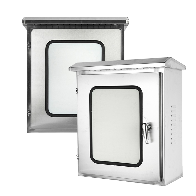 Caixa de distribuição estanque em aço inoxidável