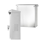 Caixa de distribuição em aço inoxidável com proteção contra surtos