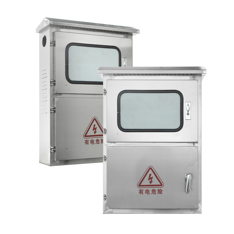 Caixa de aço inoxidável para conexão à rede elétrica de painéis fotovoltaicos externos