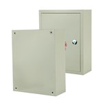 Caixa elétrica com orelhas de fixação para montagem na parede