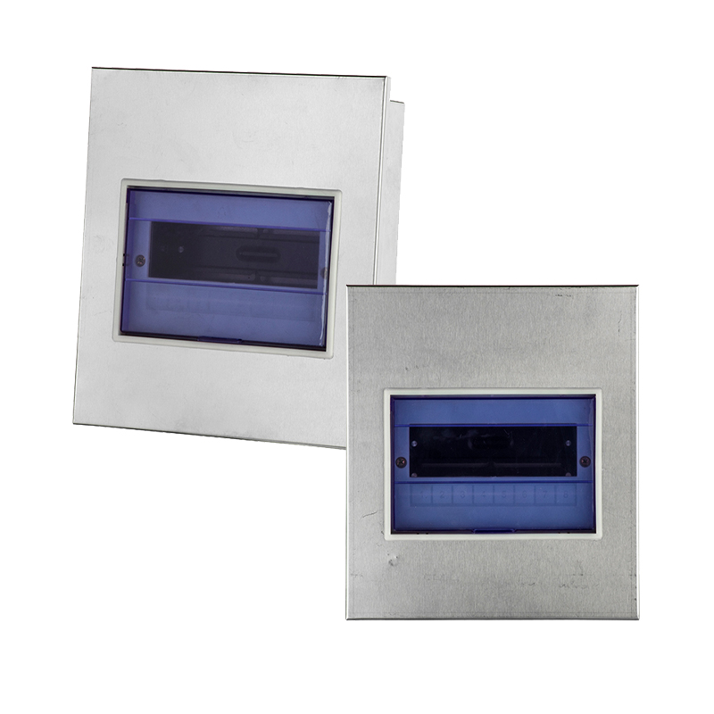 Caixa de interruptor de ar de embutir na parede, tamanho padrão, em aço inoxidável.
