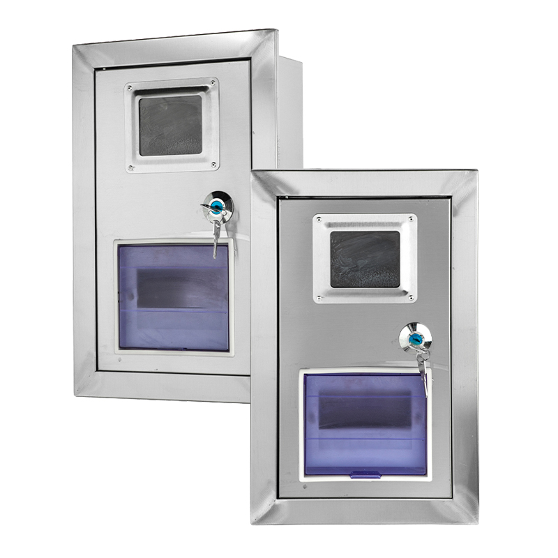 Caixa de medidor embutida na parede em aço inoxidável à prova de poeira