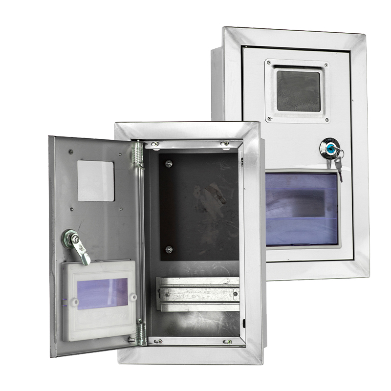 Caixa de medidor elétrico de parede em aço inoxidável
