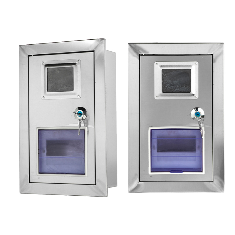 Caixa de parede para medidor de eletricidade em aço inoxidável