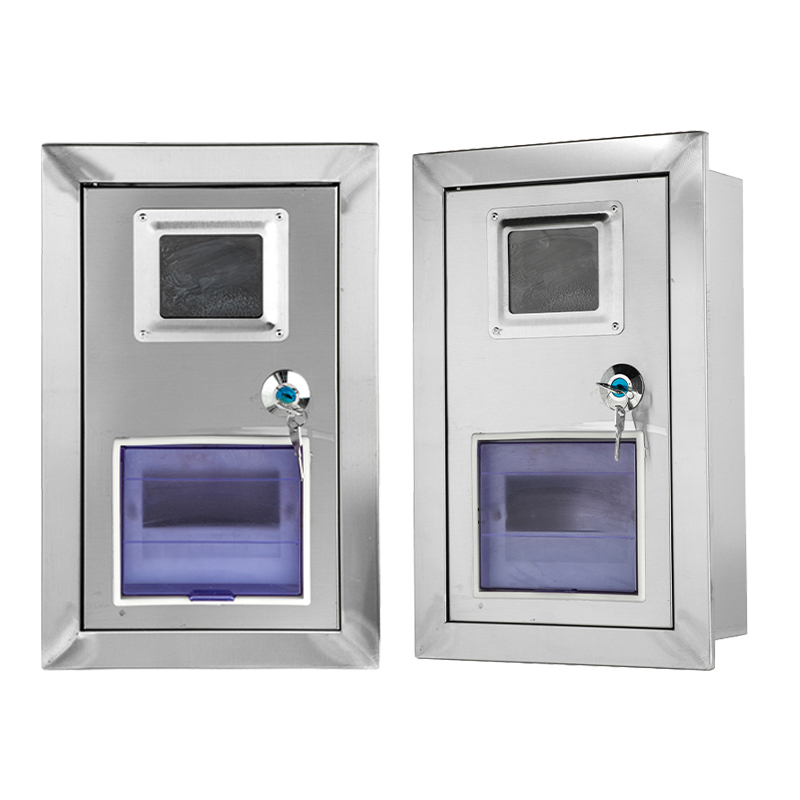 Caixa de medidor em aço inoxidável para montagem na parede, IP54