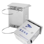 Armário de monitoramento à prova de intempéries para uso externo.