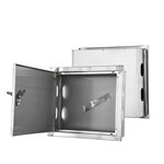 Caixa de medidor de água em aço inoxidável, tamanho padrão.